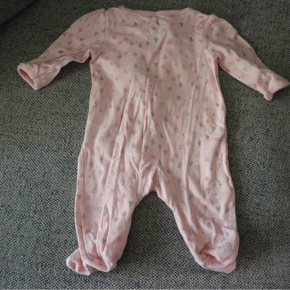 Newborn Baby Girl Pink Sheep Footsie - Picture 3 of 3